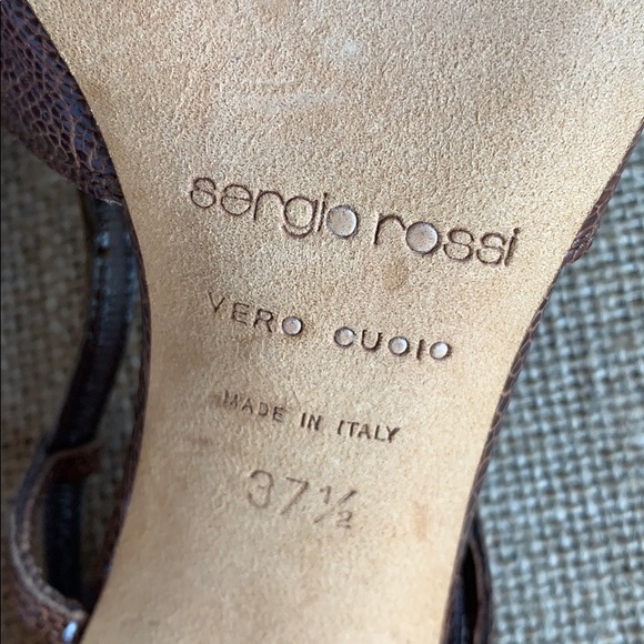 Sergio Rossi Brown Slingbacks EUC - Picture 7 of 7